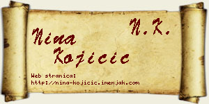 Nina Kojičić vizit kartica